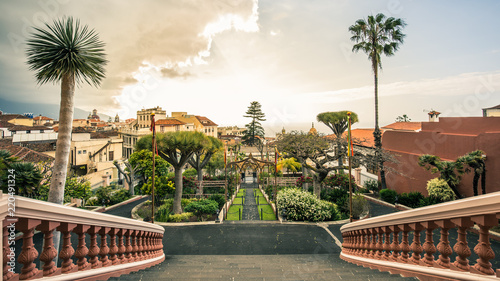 Fotomural View on gardens in La Orotava in Tenerife, Spain.