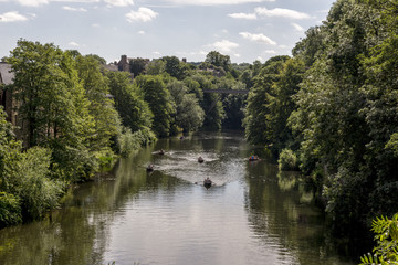 Wall Mural - Scenic view of Wear River in Durham, United Kingdom