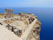 The ruins of an ancient castle. Lindos, Rhodes Island