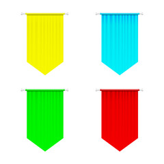 Wall Mural - set of colorful pennant flags