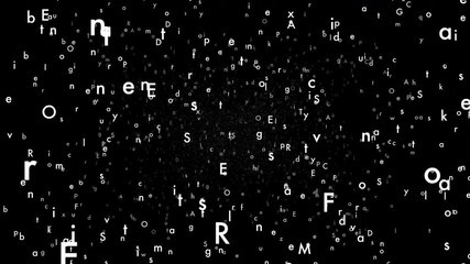 graphic video of illustration business words technology abstract float zoom in