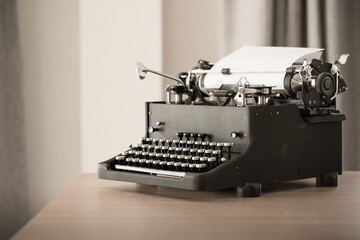 Poster - Retro style typewriter in studio