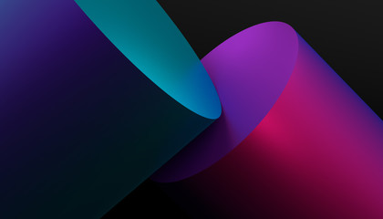 Poster - Abstract 3d rendering of a modern geometric background. Minimalistic design for poster, cover, branding, banner, placard.