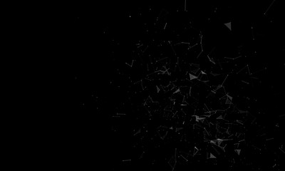 Poster - Abstract vector background. Abstract polygonal background. Plexus effect. Vector illustration.