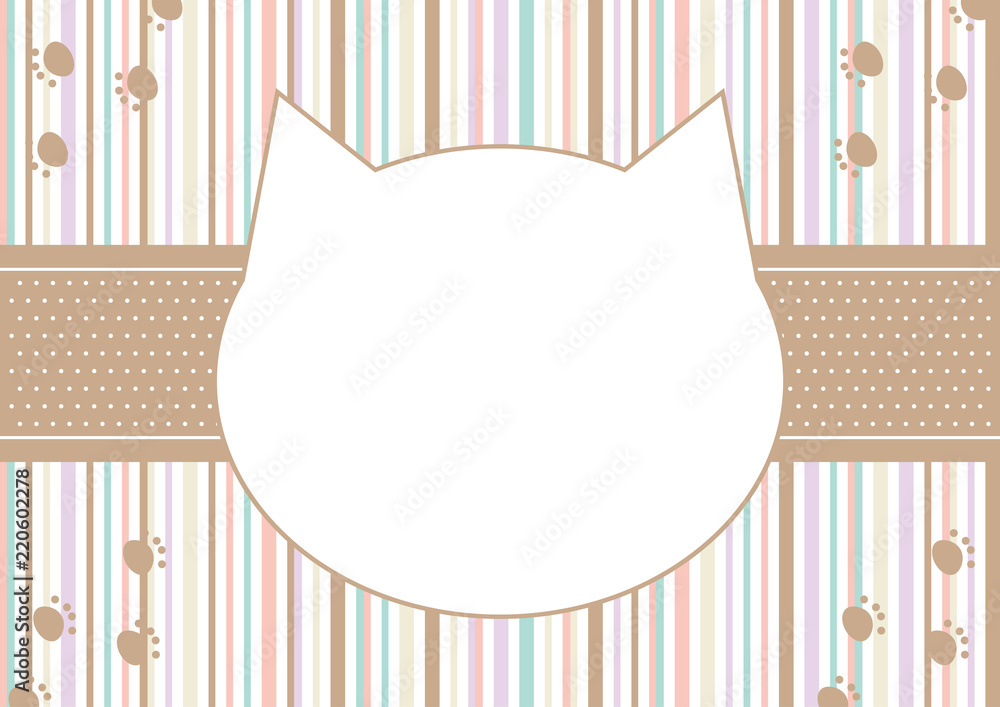 子猫 イラスト ストライプ背景 Poster Posters Kid A 子猫 イラスト ストライプ背景 Poster Posters Kid A