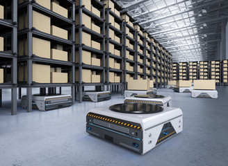 warehouse robot working