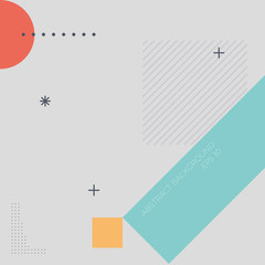 Modern abstract geometric background in minimalistic style. Vector flat cover with elements for design