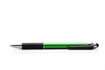 Green pen on white background