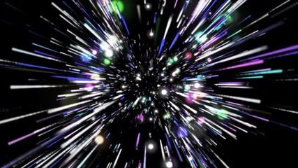 Fototapete - Particle Random Small Sphere Dot Line Center Splatter Tunnel Spin Motion For Screensaver, Infographic Background