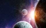 Fototapeta  - Space planets and nebula