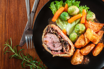 Sticker - Pork tenderloin in wellington style in puff pastry