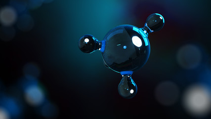 Wall Mural - 3d illustration molecules. atoms bacgkround. medical background. molecular structure at the atomic l