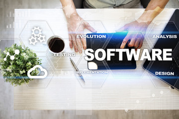 software development. data digital programs system technology concept.