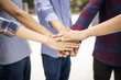 © somchaikhun - Stack of hands business success,harmonious,congraturation ,team work concept.