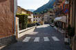 Pedestrian crosswalk in little Italian village near lake Garda, Italy