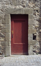 Old Red Wooden Door