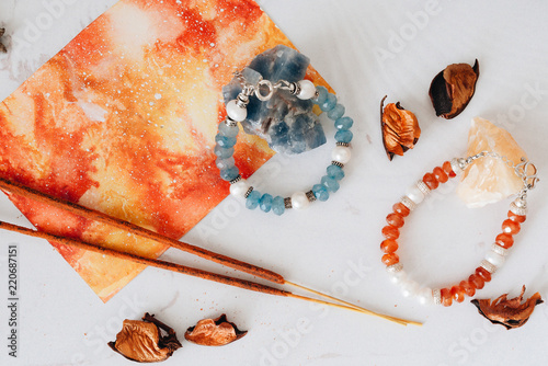 Cuadros en Lienzo Bracelets made of natural stone and silver