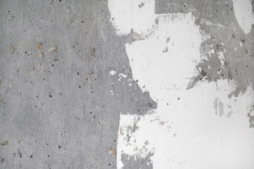 Wall Mural - Polished concrete texture and white putty. Grungy cement background.