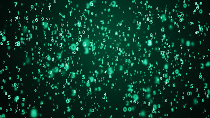 Fototapete - Data visualization. Big data. Digital background. Information code. 4k rendering.