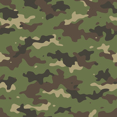 Wall Mural - Camouflage seamless pattern. Trendy style camo, repeat print. Vector illustration.