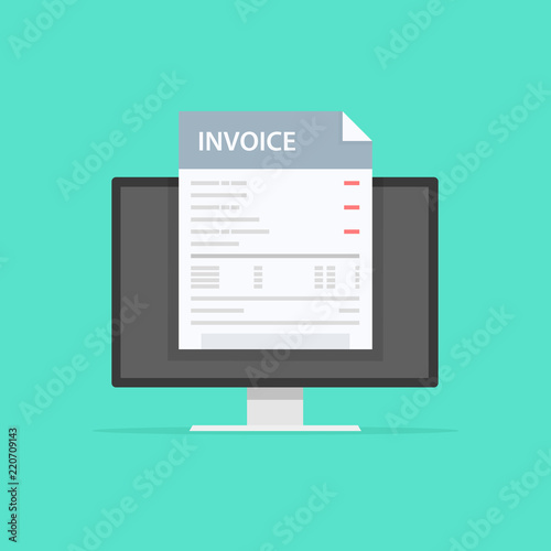 invoice concept payment bills receipts invoices flat design stock invoices