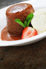 Poster - plated steamed toffee sponge dessert