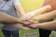 © chotiga - Group of Diverse Hands Together Joining Concept