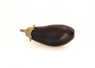 Eggplant on a white surface