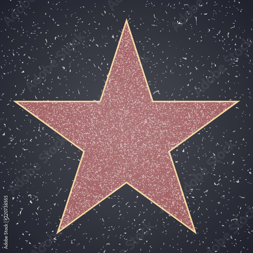 Cuadros en Lienzo Walk Of Fame. star blank template