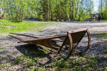 Wall Mural - Sledge for transportation of stones in Ruskeala