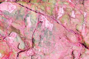 Aufkleber - Beautiful stone texture with pink and green hues. Abstract background