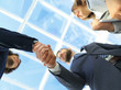 © ASDF - Successful business people handshake greeting deal concept