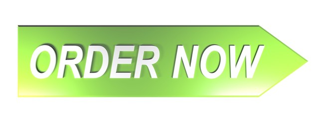Fototapete - ORDER NOW on green arrow - 3D rendering
