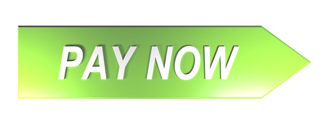 Leinwandbilder - PAY NOW on green arrow - 3D rendering