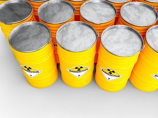 Wall Mural - radioactive yellow barrel