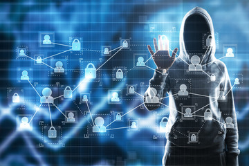Poster - Hacking and malware concept
