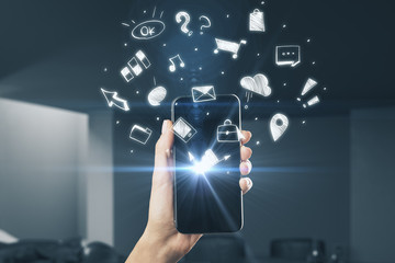 Aufkleber - Communication and technology concept