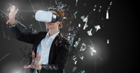 Poster - Deconstructing smashing pixel virtual reality woman
