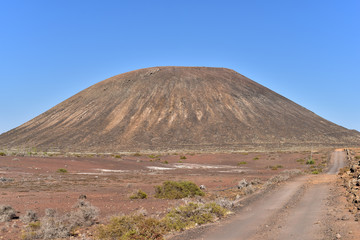 Inland of Fuerteventura Island, Red Mountain, Canary Islands, Spain