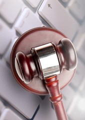 Poster - Gavel and keyboard