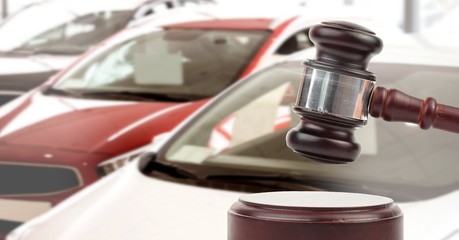 Poster - Gavel and cars auction