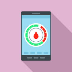 Poster - Menstrual mobile calendar icon. Flat illustration of menstrual mobile calendar vector icon for web design