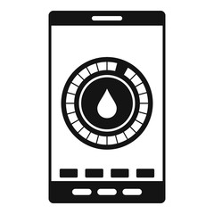 Poster - Menstrual mobile icon. Simple illustration of menstrual mobile vector icon for web design isolated on white background