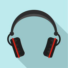 Poster - Modern headphones icon. Flat illustration of modern headphones vector icon for web design