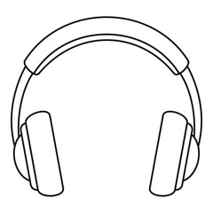 Poster - rock headphones icon. outline illustration of rock headphones vector icon for web design isolated on