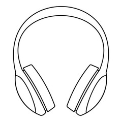 Poster - retro headphones icon. outline illustration of retro headphones vector icon for web design isolated 