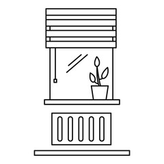 Poster - living room window icon. outline illustration of living room window vector icon for web design isola