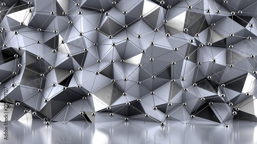Crystal structure background. 3d illustration, 3d rendering.