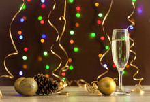 Wine Glass For New Year Party