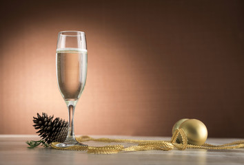 Wine glass for new year party